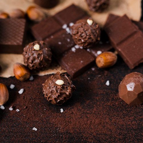 Diferentes tipos de chocolates
