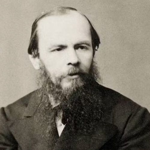 Un retrato de estilo antiguo en tonos sepia de Fyodor Dostoevsky.