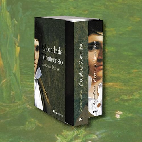 Estuche de dos tomos de El conde de Montecristo