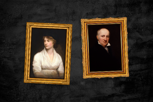 Retratos de William Godwin y Mary Wollstonecraft, padres de Mary Shelley