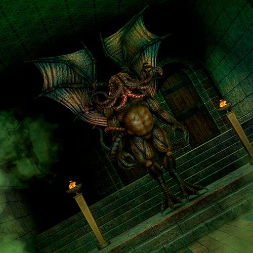 Ilustración 3D de criatura Los Antiguos